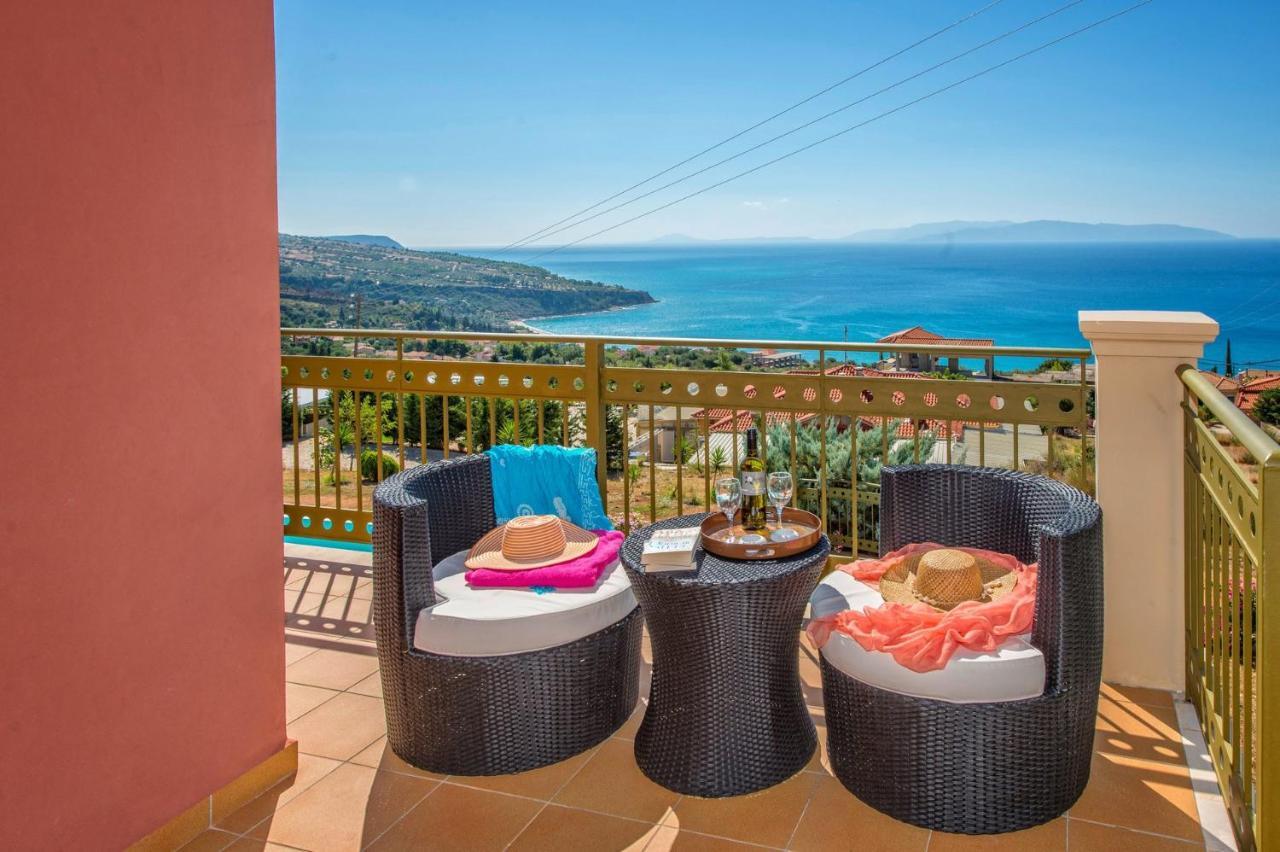 Lourdas Beach View Villa Vlachata Exterior photo